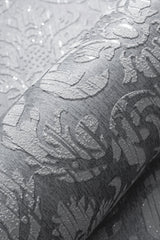 Veer Decor Sculpted Damask Anthracite Wallpaper
