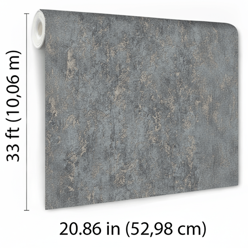 Veer Decor Weathered Fresco Anthracite Wallpaper