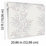 Veer Decor Raised Bamboo Leaf Pink Wallpaper