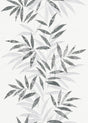 Veer Decor Raised Bamboo Leaf Black Wallpaper