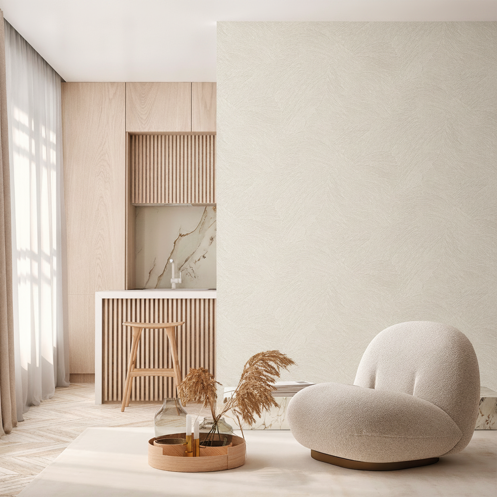 Veer Decor Sculpted Whispering Dunes Brown Wallpaper