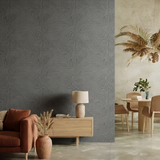 Veer Decor Sculpted Whispering Dunes Anthracite Wallpaper