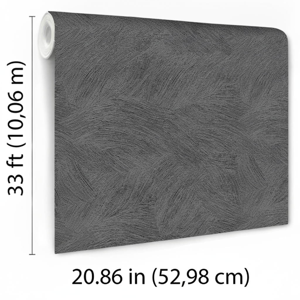 Veer Decor Sculpted Whispering Dunes Anthracite Wallpaper