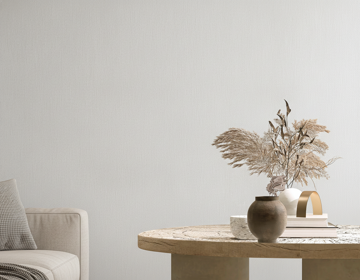 Veer Decor Sculpted Vertical Reed White Wallpaper