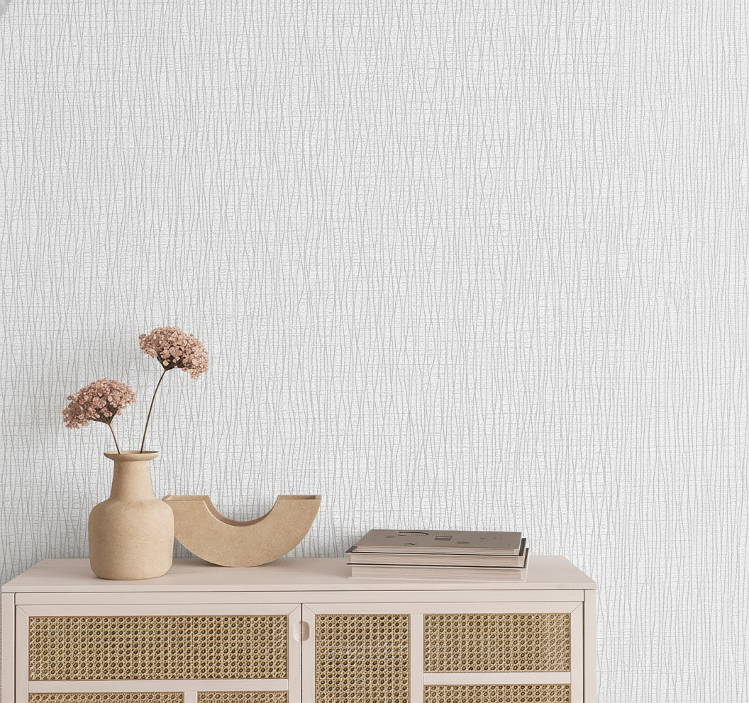 Veer Decor Sculpted Vertical Reed Light Grey Wallpaper