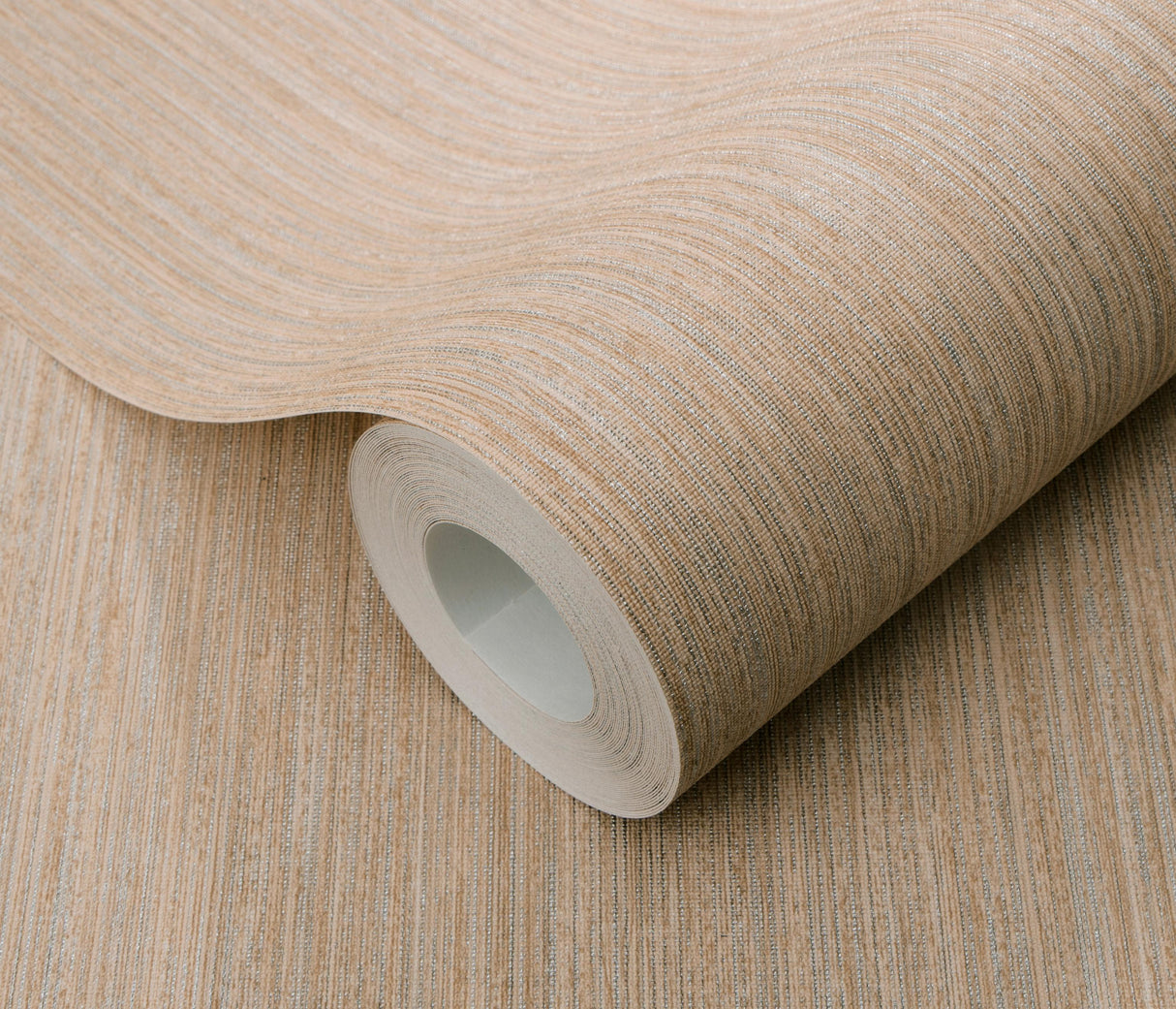 Veer Decor Fine Vertical Linen Texture Orange Wallpaper
