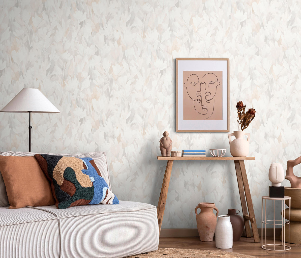Veer Decor Sylvan Blooms Beige Wallpaper