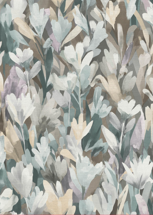 Veer Decor Sylvan Blooms Purple Wallpaper