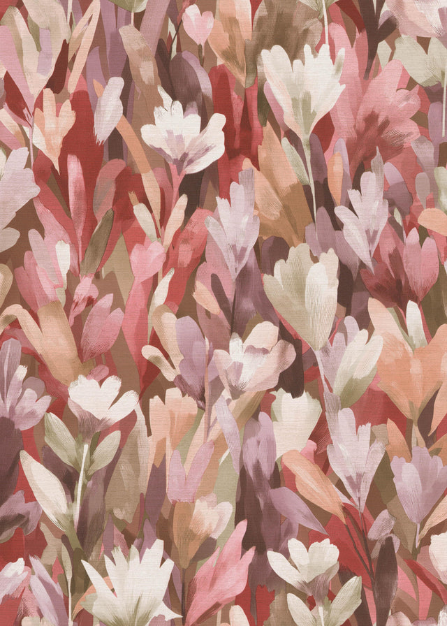 Veer Decor Sylvan Blooms Red Wallpaper