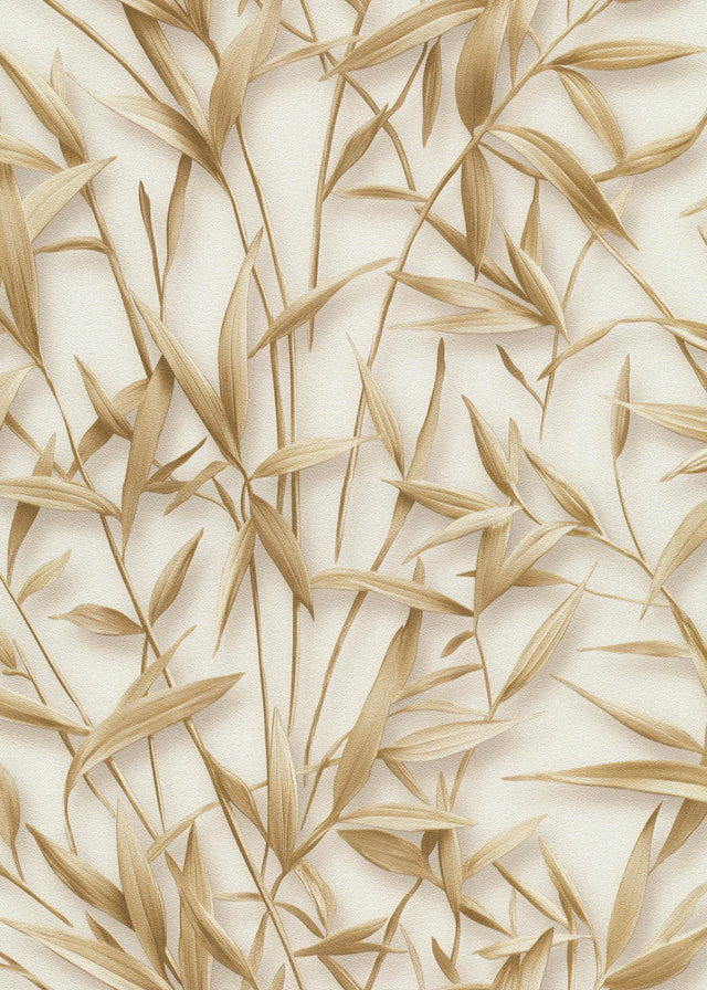 Veer Decor Sylvan Bamboo Fronds Brown Wallpaper
