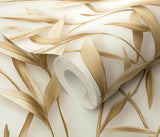 Veer Decor Sylvan Bamboo Fronds Brown Wallpaper