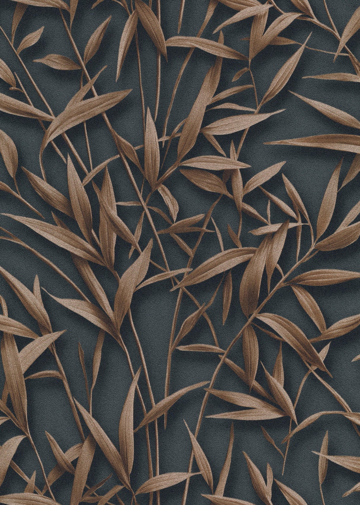 Veer Decor Sylvan Bamboo Fronds Anthracite Wallpaper