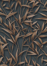 Veer Decor Sylvan Bamboo Fronds Anthracite Wallpaper