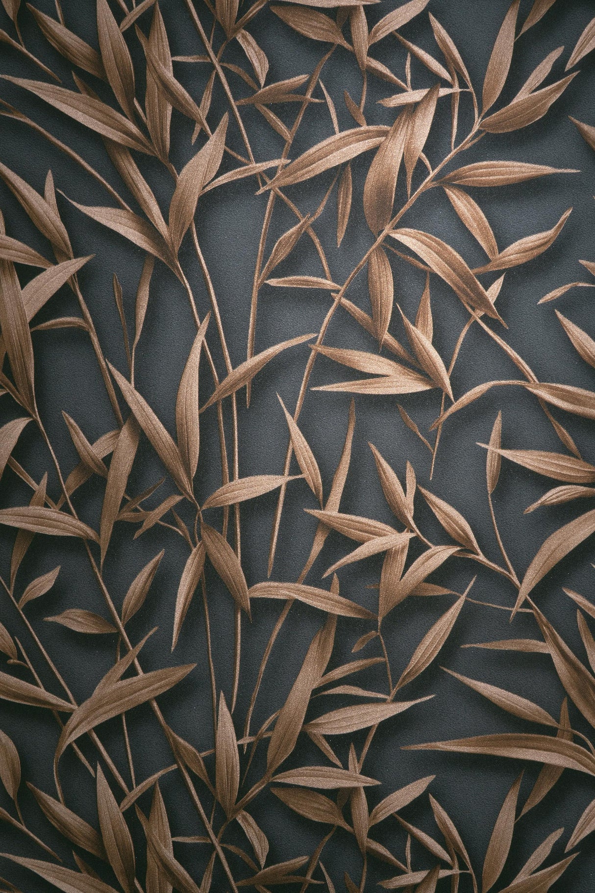 Veer Decor Sylvan Bamboo Fronds Anthracite Wallpaper