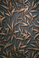 Veer Decor Sylvan Bamboo Fronds Anthracite Wallpaper