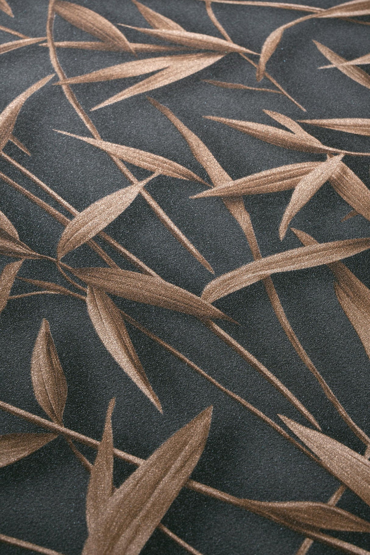 Veer Decor Sylvan Bamboo Fronds Anthracite Wallpaper