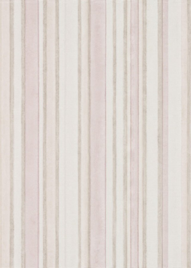 Veer Decor Soft Watercolor Stripe Pink Wallpaper