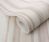 Veer Decor Soft Watercolor Stripe Pink Wallpaper