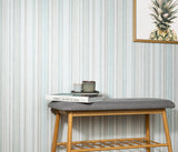 Veer Decor Soft Watercolor Stripe Petroleum Wallpaper