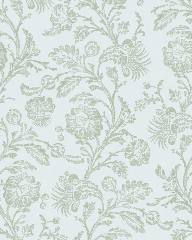 Kravet EUNICE VINE WP SURF GREEN Wallpaper