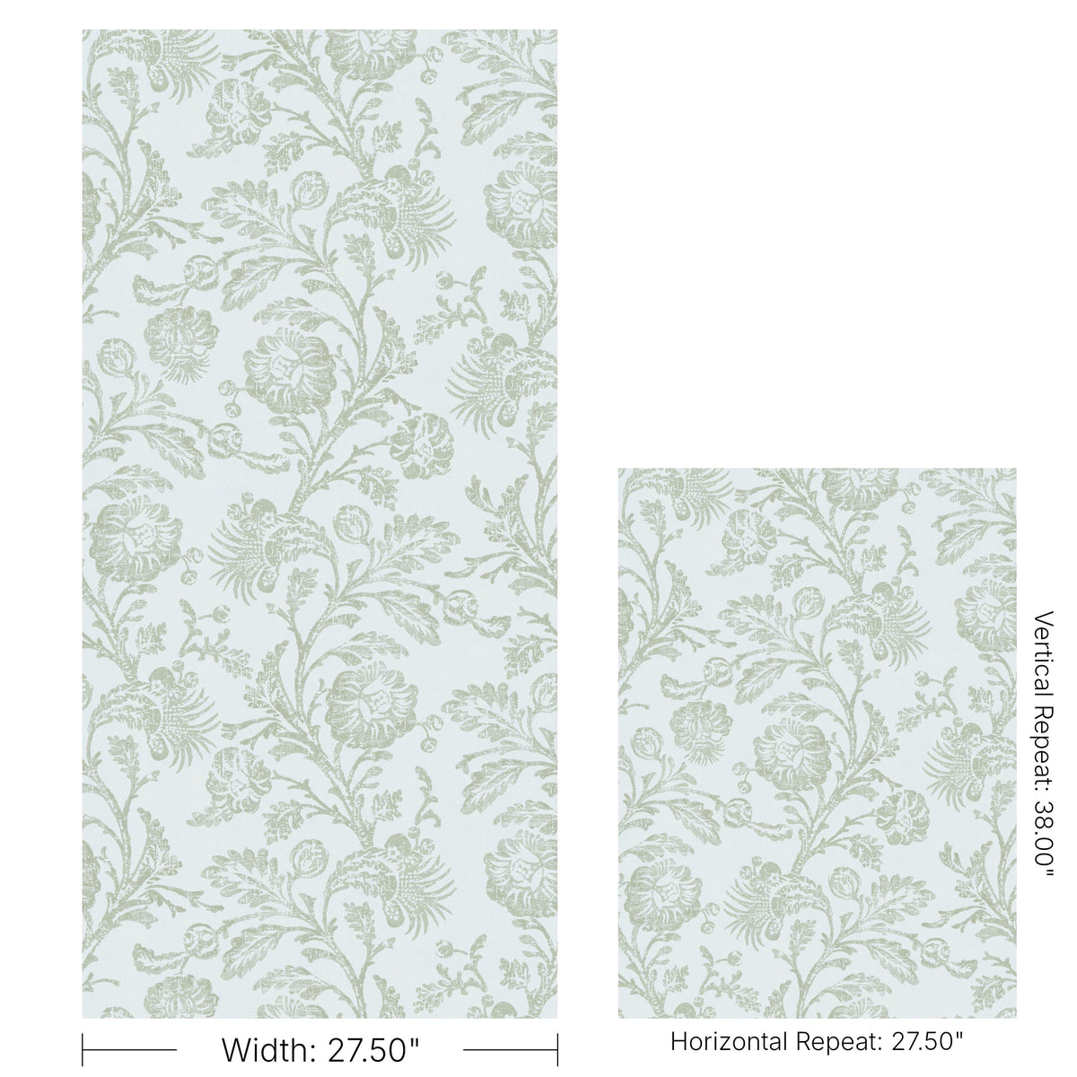 Kravet EUNICE VINE WP SURF GREEN Wallpaper