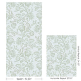 Kravet EUNICE VINE WP SURF GREEN Wallpaper