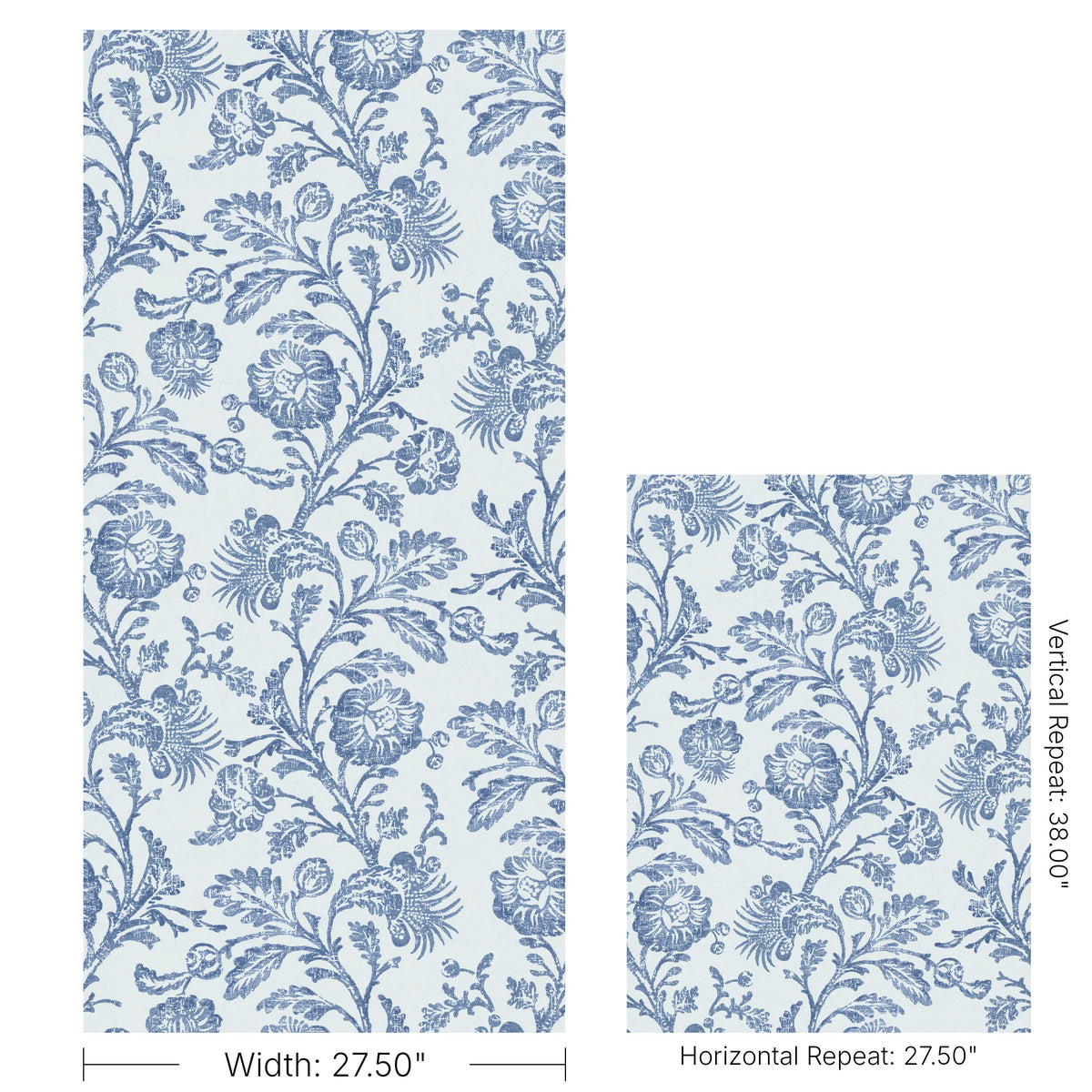 Kravet EUNICE VINE WP BOCA BLUE Wallpaper