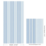 Kravet STUART STRIPE WP BLUE BAY Wallpaper