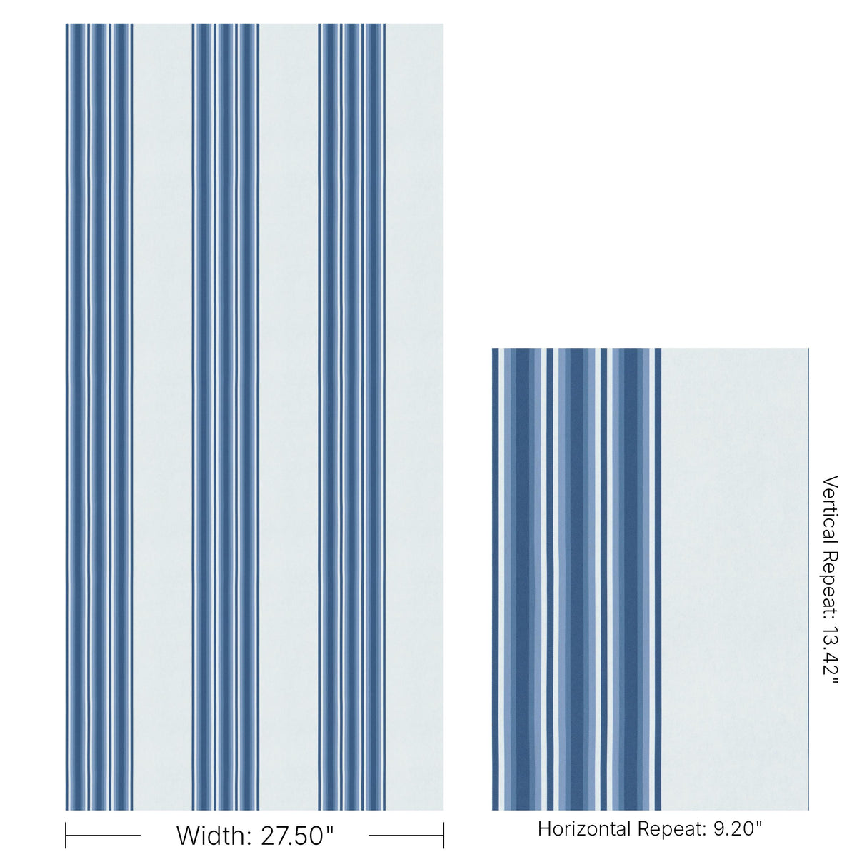 Kravet STUART STRIPE WP BOCA BLUE Wallpaper