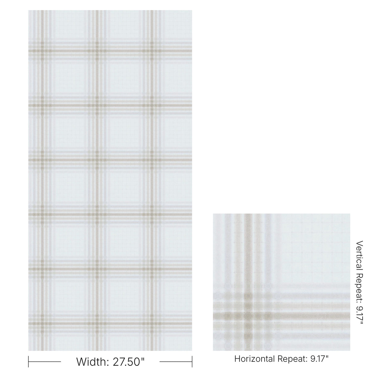 Kravet WAYLAND PLAID WP SANDPIPER Wallpaper