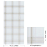 Kravet WAYLAND PLAID WP SANDPIPER Wallpaper