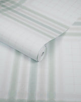 Kravet WAYLAND PLAID WP SURF GREEN Wallpaper