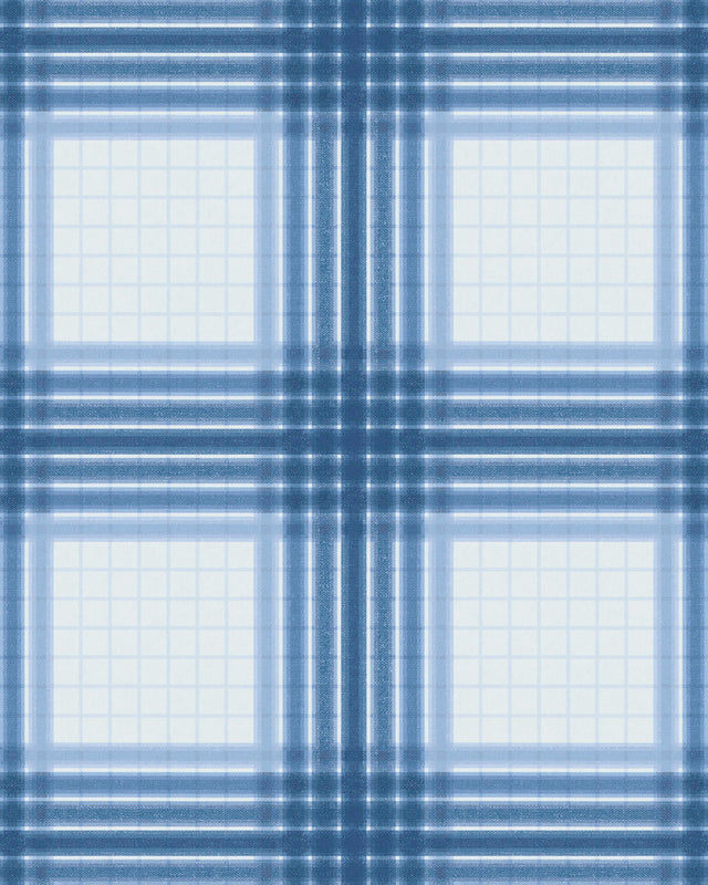 Kravet WAYLAND PLAID WP BOCA BLUE Wallpaper