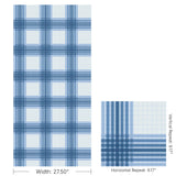 Kravet WAYLAND PLAID WP BOCA BLUE Wallpaper