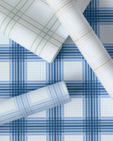 Kravet WAYLAND PLAID WP BOCA BLUE Wallpaper