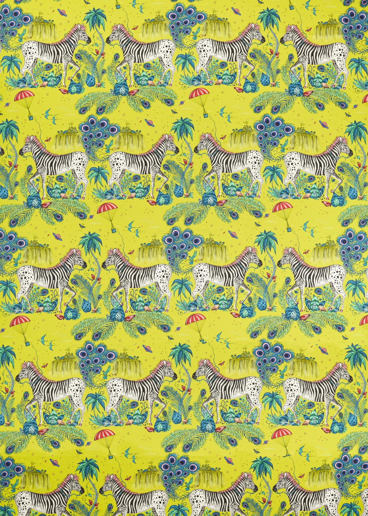 Clarke & Clarke LOST WORLD LIME Fabric