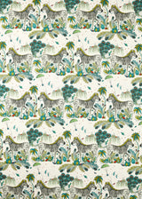 Clarke & Clarke LOST WORLD GREEN Fabric