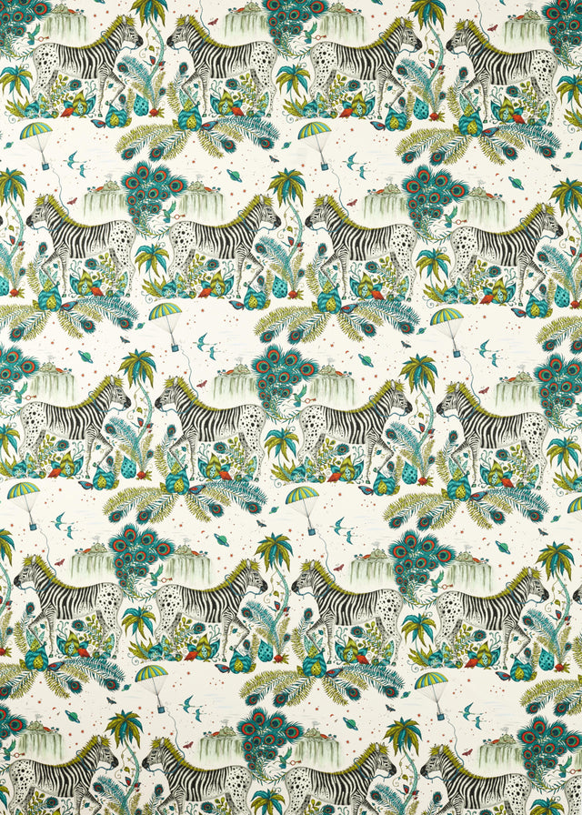 Clarke & Clarke LOST WORLD GREEN Fabric
