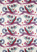 Clarke & Clarke LYNX MAGENTA Fabric