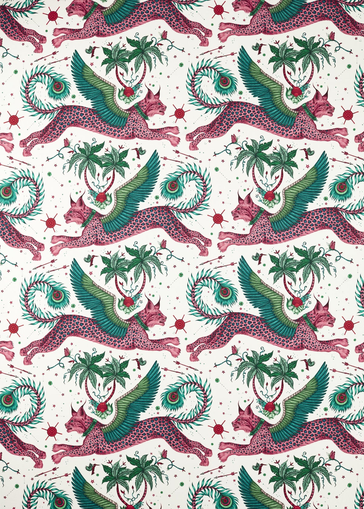 Clarke & Clarke LYNX GREEN Fabric
