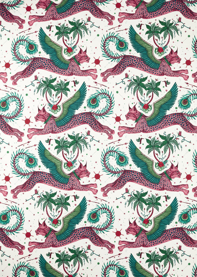 Clarke & Clarke LYNX GREEN Fabric