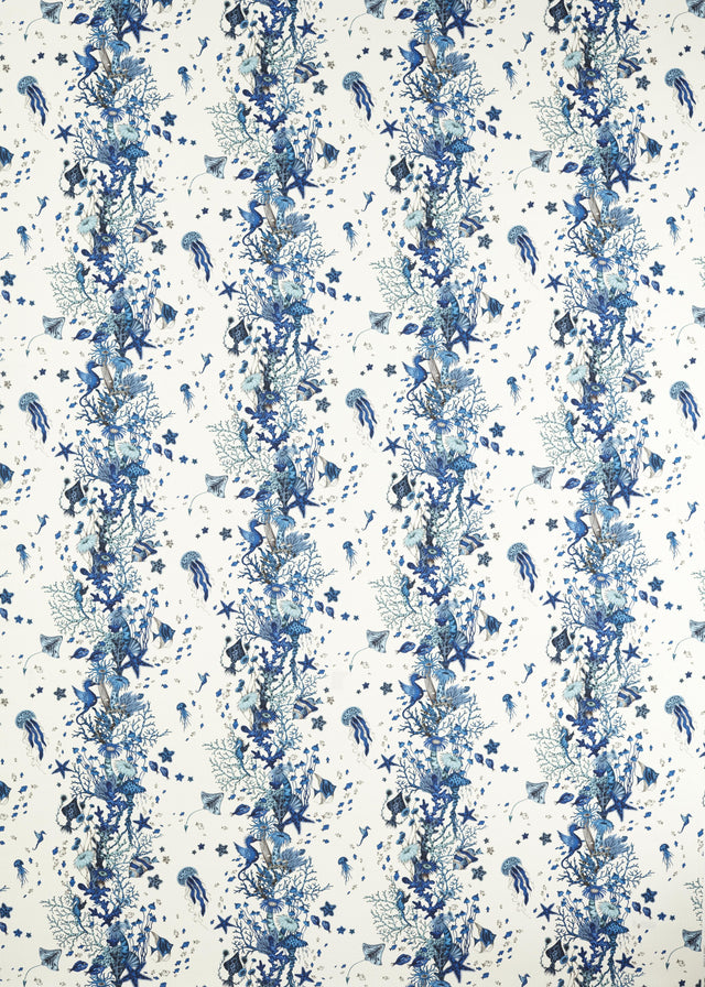 Clarke & Clarke SEAFOREST BLUE Fabric
