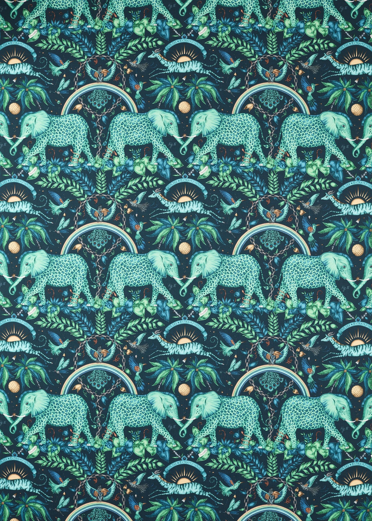 Clarke & Clarke ZAMBEZI TEAL Fabric
