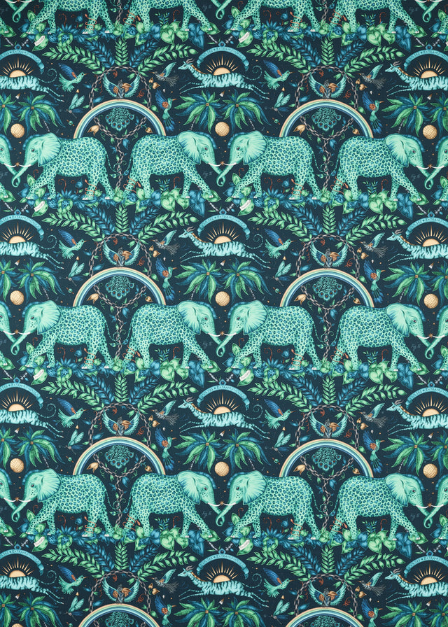 Clarke & Clarke ZAMBEZI TEAL Fabric