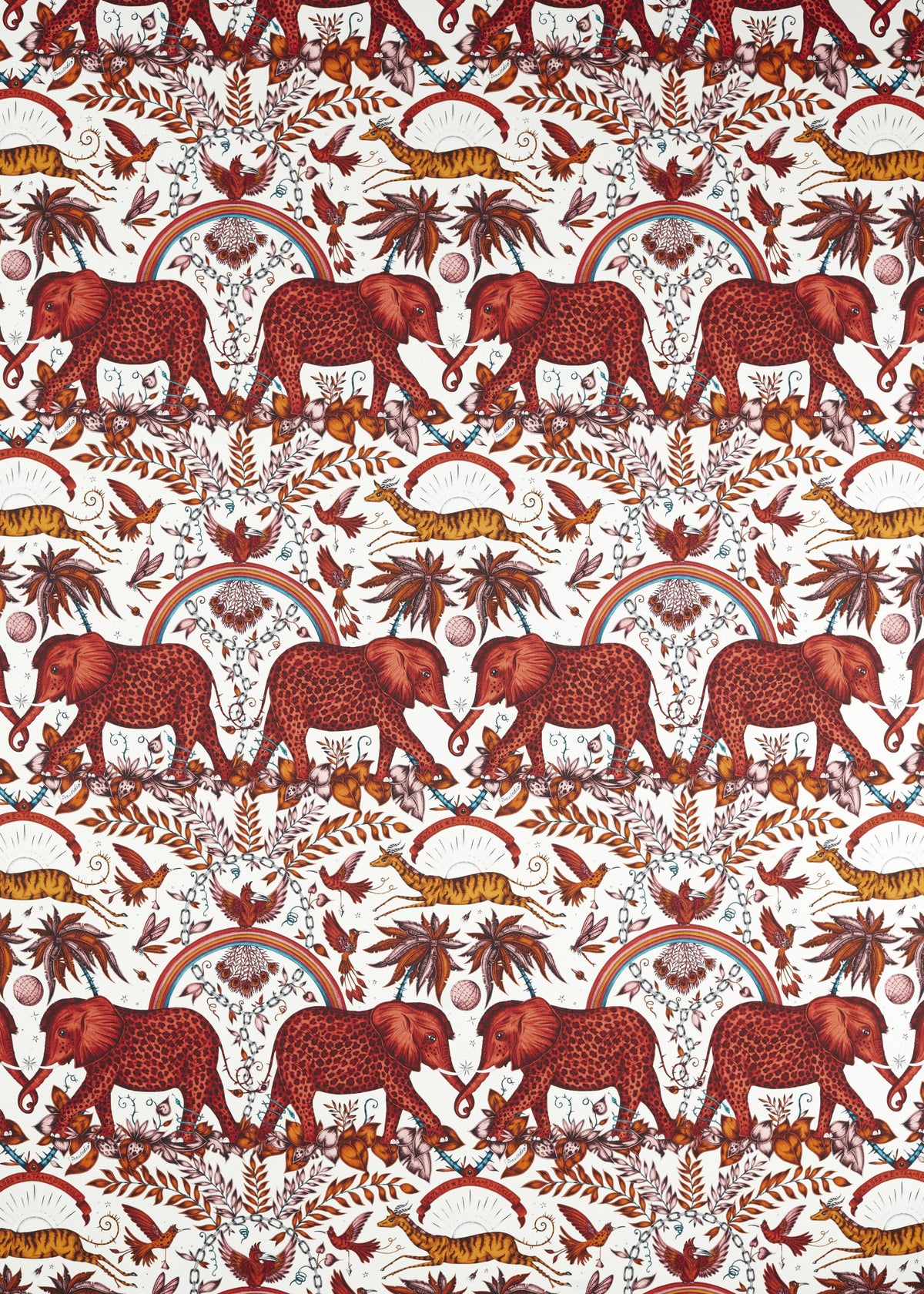 Clarke & Clarke ZAMBEZI FLAME Fabric