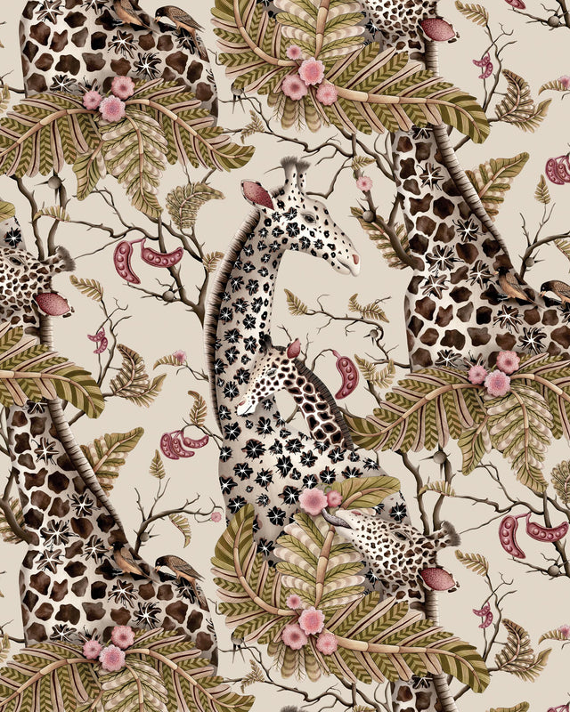 Cole & Son ROYAL GIRAFFE STONE Wallpaper