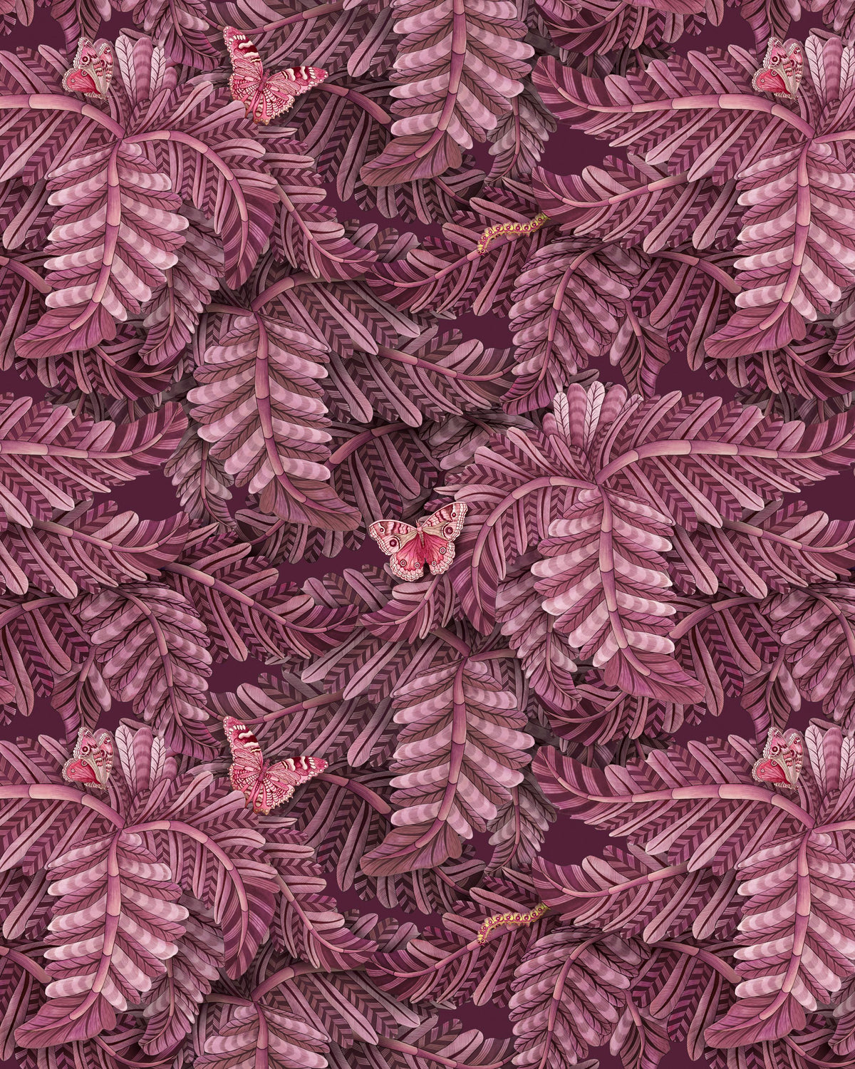 Cole & Son ACACIA CANOPY PLUM Wallpaper