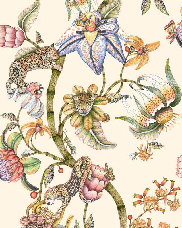 Cole & Son PROTEA PANTHERA STONE Wallpaper
