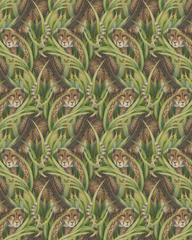 Cole & Son CHEETAH PROWL GRASS Wallpaper