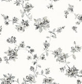 York Festival Floral Charcoal Trailing Wallpaper